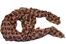 Load image into Gallery viewer, Fat-catz-copy-catz Skull &amp; Crown Crinkle Celebrity Ladies Large Fashion Shawl Scarf 70&quot; x 40&quot;
