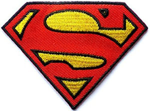 Fat-catz-copy-catz Superman Superhero Iron on Sew on Patch Badge Fancy Dress For T-shirts Bags