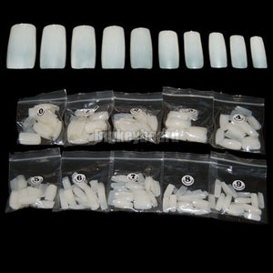 New 500 French Acrylic Artificial Full False Nail Art Tips (White)