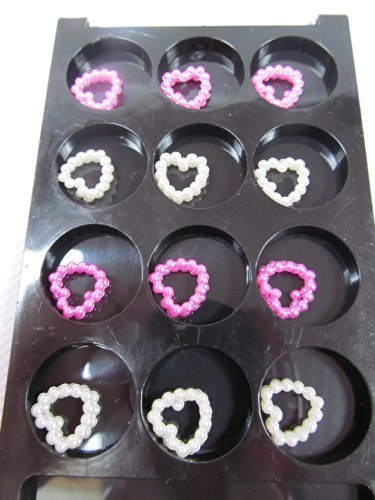 Fat-catz-copy-catz 3D Pearl Style Heart Design Nail Art for False Nails