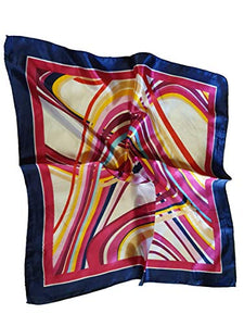 Trendy Square Scarf Elegant Silk Feel Womens Ladies Stewardess Neck Hand Head Handbag Multiuse Multicolor