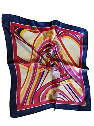 Trendy Square Scarf Elegant Silk Feel Womens Ladies Stewardess Neck Hand Head Handbag Multiuse Multicolor