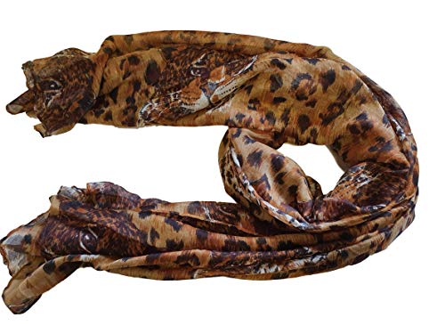 Fat-catz-copy-catz Large Soft light weight wild leopard face spots animal print ladies fashion shawl scarf sarong
