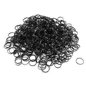 Ladies Black Hair Ponytails Braiding Rubber Band Pack