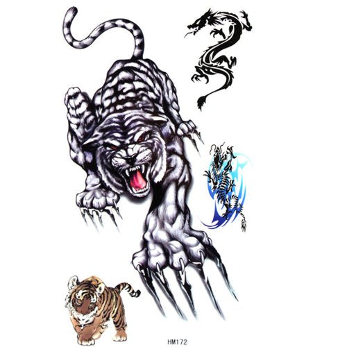 tiger temporary tattoo stickers male and female fashion sexy