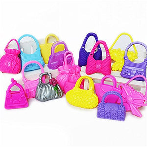 Fat-catz-copy-catz 10pcs Mixed Mini Doll Shoulder Bag Handbag Girl Kid Toy Accessories Made for Dolls