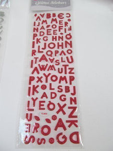 Sheet Red Glitter Letter Alphabet Puffy 3D Style Stickers for Craft Kids Scrap Books Birthday Card Making - by Fat-Catz