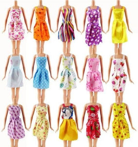 Fat-catz-copy-catz Set of 20 items for Princess Dolls: short dresses, shoes & accessories, umbrella