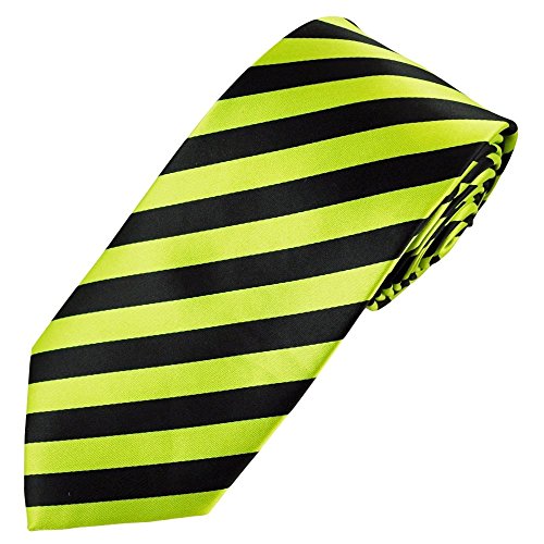 New MenÃÂÃÂs Slim Skinny Solid Color stripped & Stripe Satin Tie Necktie (One Size, Black/Green)