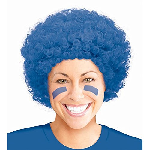 Pop Blue Fancy Dress Pop Afro Wigs for Costumes & Outfits Accessory
