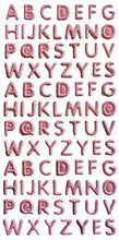 Load image into Gallery viewer, Fat-catz-copy-catz 1x Sheet Pink Puffy 3D Glitter alphabet letters or numbers decal stickers for Craft Kids Scrap Books Cards Mobile phones
