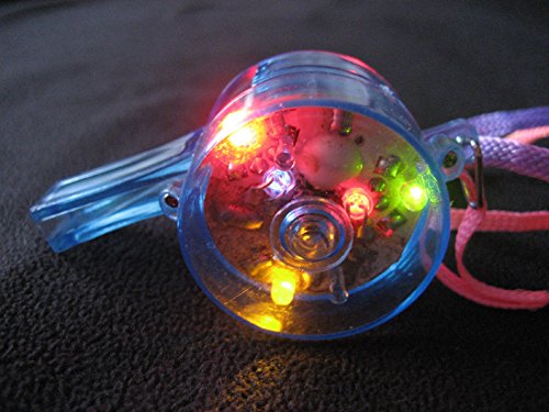 Flashing Multi-Colour Whistle Necklace