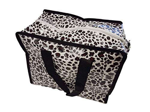 Fat-catz-copy-catz Fashion White Leopard animal print recycled eco friendly, waterproof, ladies lunch, shopping, travel, handbag