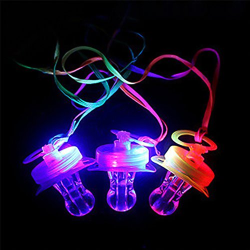 Tong Yue 6 Pcs/ lot LED Light-Up Flash Pacifier Whistle Party Club Favors, Random Color
