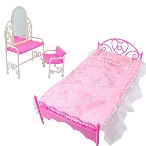 Fat-catz-copy-catz Fashion Pink Bed Dressing Table & Chair Set For 11.5