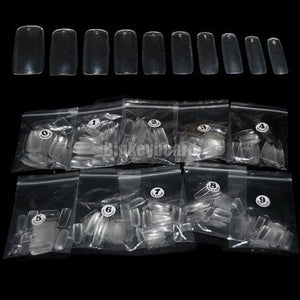 500 French Acrylic Artificial Full False Nail Art Tips (Clear)