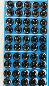 50x Black Tone Sew On Press Stud Popper Snap Closure Buttons 10mm Diameter