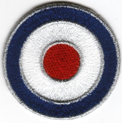 Sew-on Iron-on Embroidered Patch MOD Target British Scooter Lambretta Vespa Badge