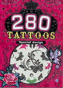 280 Temporary Tattoos - Butterfly & Henna Design - Style 1