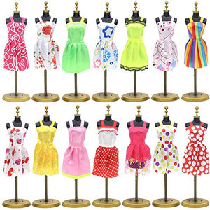 6PC/Set Dress Up Clothes Lot Doll Accessories Handmade Clothing Made for Barbie Dolls