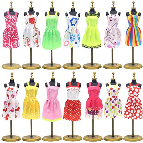 6PC/Set Dress Up Clothes Lot Doll Accessories Handmade Clothing Made for Barbie Dolls