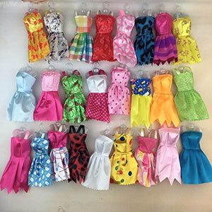 Fat-catz-copy-catz 36x Items for Fashion Doll Dresses Clothes & Shoes Bundle: 12 dresses, 12 shoes & 12 Hangers Made for 11" Size Dolls