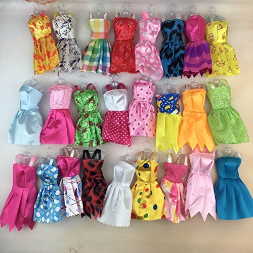 Fat-catz-copy-catz 36x Items for Fashion Doll Dresses Clothes & Shoes Bundle: 12 dresses, 12 shoes & 12 Hangers Made for 11
