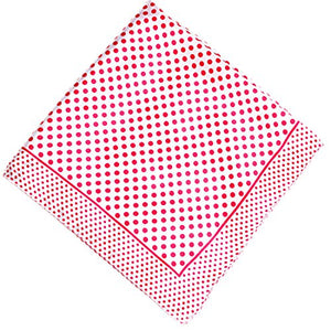 Heyjewels women&rsquo;s polka dot square scarf, black and white -  Pink - One Size