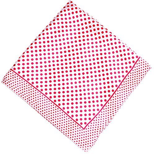 Heyjewels women’s polka dot square scarf, black and white -  Pink - One Size