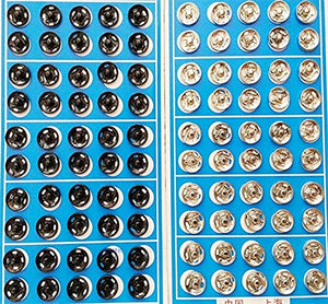 100 Tone Metal Press Studs Buttons Snap Closing Fasteners Poppers Sewing Clothing Snaps Button for Craft DIY 10mm(50 Black and 50 Silver)
