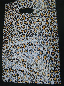 Fat-catz-copy-catz 35+ Quality Fashion Leopard Print Plastic Carrier Bags for Shops, Markets, Party Gift loot Bags 3 Sizes