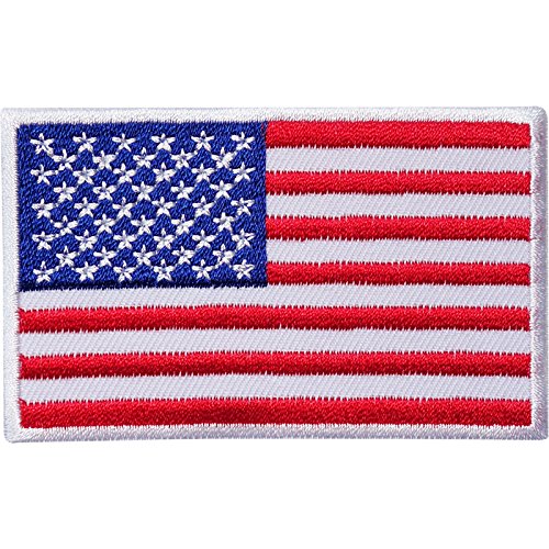 USA Flag Embroidered Iron/Sew On American Patch United States of America Badge