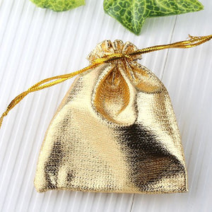 100pcs Organza Jewelry Gift Bags Pouch Wedding 7x9cm Bulk (Silver)