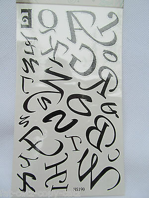 Quality unisex black celtic Alphabet Italic letters Temporary Tattoos UK Seller