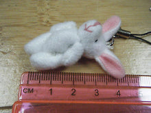 Load image into Gallery viewer, MINIATURE TINY SMALL JOINTED 3.5cm TALL WHITE &amp; PINK BUNNY RABBIT DOLL HOUSE
