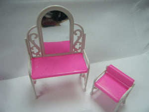 LOVELY 12" SINDY DOLL FURNITURE DRESSING TABLE, CHAIR & ACCESSORIES UK SELLER