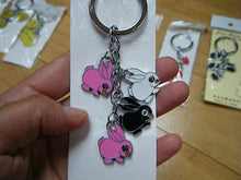 Load image into Gallery viewer, DOLPHIN BUNNY RABBIT PIG ENAMEL KEYRING HANDBAG CHARM
