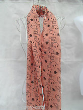 Load image into Gallery viewer, CHIFFON STYLE LADIES CUTE FASHION SMILEY FACE PRINT SCARF 160cm x 50cm UK SELLER
