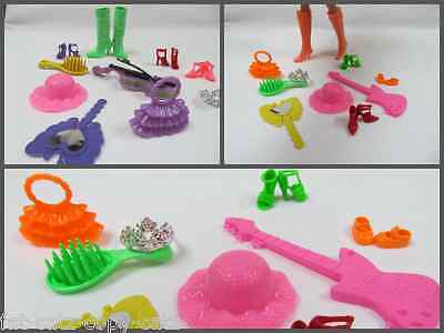 10x DOLL SIZED CLOTHING ACCESSORIES HANDBAG SHOES BOOTS HAT MIRROR UK SELLER