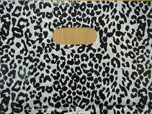 Load image into Gallery viewer, BLACK ANIMAL LEOPARD PRINT QUALITY FASHION CARRIER BAGS 40+PACK 25cmx25cm UKSELL
