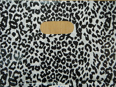 BLACK ANIMAL LEOPARD PRINT QUALITY FASHION CARRIER BAGS 40+PACK 25cmx25cm UKSELL
