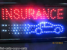 Load image into Gallery viewer, QUALITY WINDOW HANGING NEON DISPLAY FLASHING CAR INSURANCE SHOP LED SIGN UK SELL
