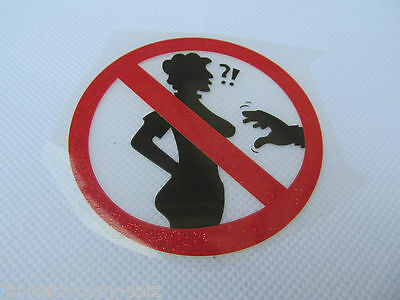 NO TOUCHING BOOBS RUDE PERVERT GLITTER IRON ON SMOOTH PATCH FOR CLOTHES UKSELLER