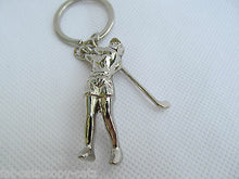 Load image into Gallery viewer, GOLFING PROFESSIONAL SPORTS GOLF PLAYER SILVER METAL KEYRING GIFT IDEA UK SELLER
