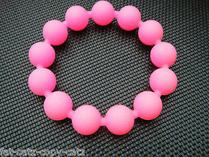 NEON UNISEX CLUBBING RUBBER BALL SILICONE FRIENDSHIP WRIST BRACELET BAND UKSELL