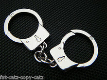 Load image into Gallery viewer, MINI HAND CUFFS BLING SILVER METAL COLOURED KEYRING GIFT IDEA UK SELLER FREE P&amp;P
