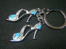 Load image into Gallery viewer, SOLID METAL 2 PIECE LADIES HIGH HEELED SHOES DIAMONTE 4COLOURS KEYRING GIFT IDEA

