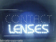 Load image into Gallery viewer, QUALITY CONTACT LENSES OPTICIAN WINDOW HANGING NEON DISPLAY FLASHING LED SIGN UK

