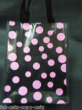 Load image into Gallery viewer, ECO FRIENDLY PINK SPOTTED DOTS LUNCH SHOPPING TRAVEL BAG NO ZIPS FREE UK POST
