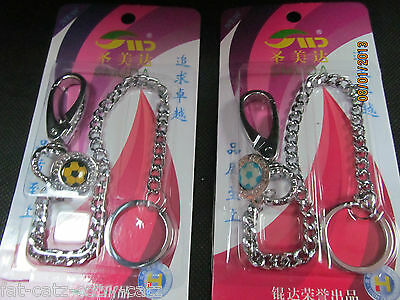 LONG FOOTBALL THEME FASHION 32cm LONG METAL KEYCHAIN BIKER PUNK KEYRING UKSELLER